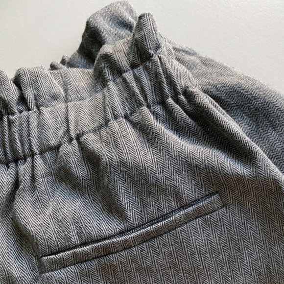 Uniqlo High Waisted Wide Leg Pants, Ankle Length Dark Grey Trousers - Picture 6 of 11